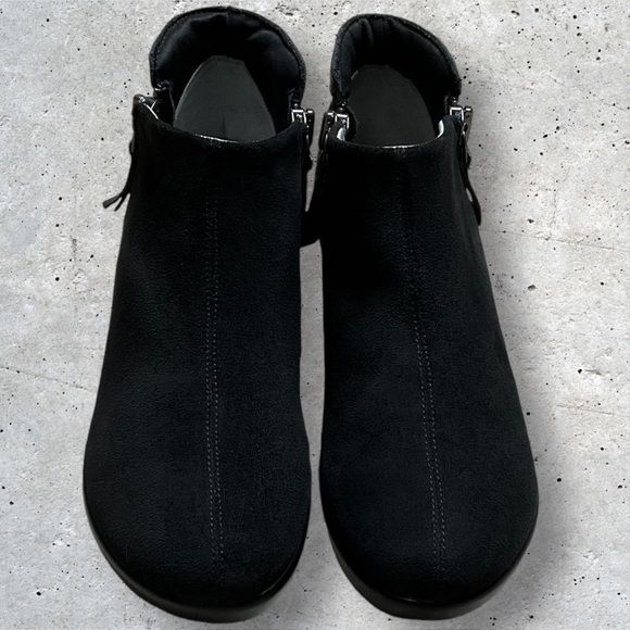 Alegria Womens Sloan Black Suede Leather Ankle Bootie Double Zip Size 7 - 7.5 - Picture 6 of 12